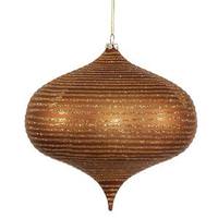 Vickerman 6.3" Copper Matte Glitter Onion Ornament