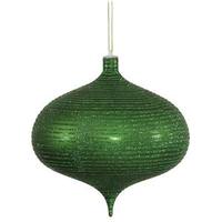 Vickerman 8" Green Matte Glitter Onion Ornament