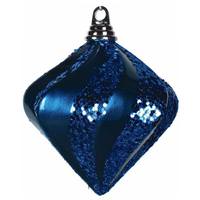 Vickerman 6" Sea Blue Candy Glitter Swirl Diamond Ornament