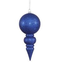 Vickerman 7" Blue Matte Glitter Finial Ornament