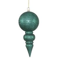 Vickerman 7" Emerald Matte Glitter Finial Ornament
