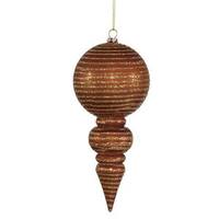 Vickerman 7" Copper Matte Glitter Finial Ornament