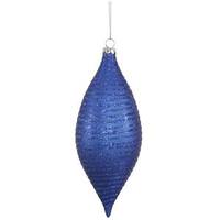 Vickerman 7" Matte Blue Drop Glitter Ornament
