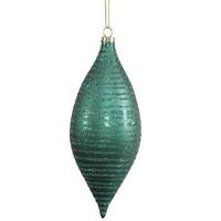 Vickerman 7" Emerald Matte Glitter Drop Ornament
