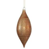 Vickerman 7" Copper Drop Matte Glitter Ornament