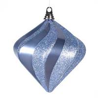 View 6" Periwinkle Candy Glitter Swirl Diamond Ornament