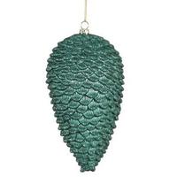 Vickerman 7" Emerald Matte Glitter Pine Cone Ornament