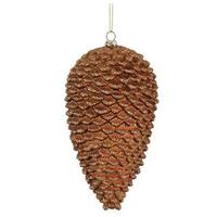 Vickerman 7" Copper Matte Glitter Pine Cone Ornament