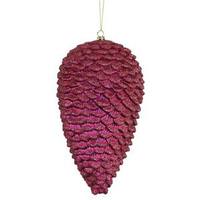 Vickerman 10" Magenta Matte-Glitter Pinecone Ornament