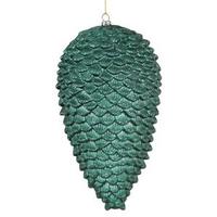 Vickerman 10" Emerald Matte Glitter Pine Cone Ornament