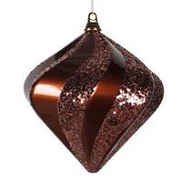 Vickerman 9.8" Chocolate Candy Glitter Swirl Diamond Ornament