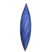 Vickerman 25" Blue Matte Glitter Swirl Drop Ornament