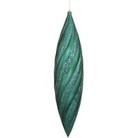 Vickerman 25" Emerald Matte Glitter Swirl Drop Ornament