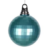 Vickerman 4" Teal Candy Mirror Ball Ornament