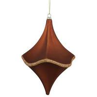 Vickerman 8" Copper Matte Glitter Cut Drop Ornament