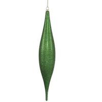 Vickerman 13" Green Matte Glitter Skinny Drop Ornament
