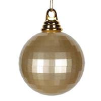 Vickerman 4" Champagne Candy Mirror Ball Ornament