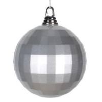 Vickerman 5.5" Silver Candy Mirror Ball Ornament