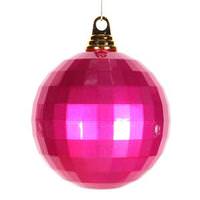 Vickerman 5.5" Cerise Candy Mirror Ball Ornament