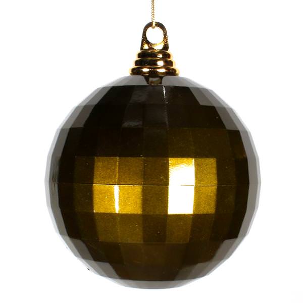 5.5" Olive Candy Mirror Ball Ornament