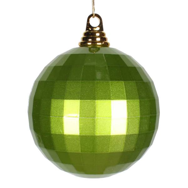 5.5" Lime Candy Mirror Ball Ornament