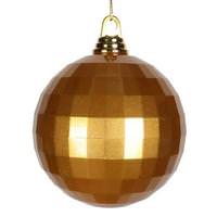 Vickerman 5.5" Antique Gold Candy Mirror Ball Ornament