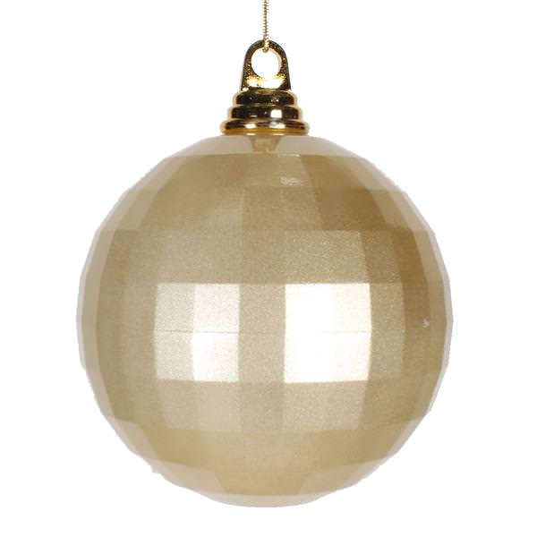 5.5" Champagne Candy Mirror Ball Ornament