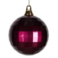 Vickerman 5.5" Eggplant Candy Mirror Ball Ornament