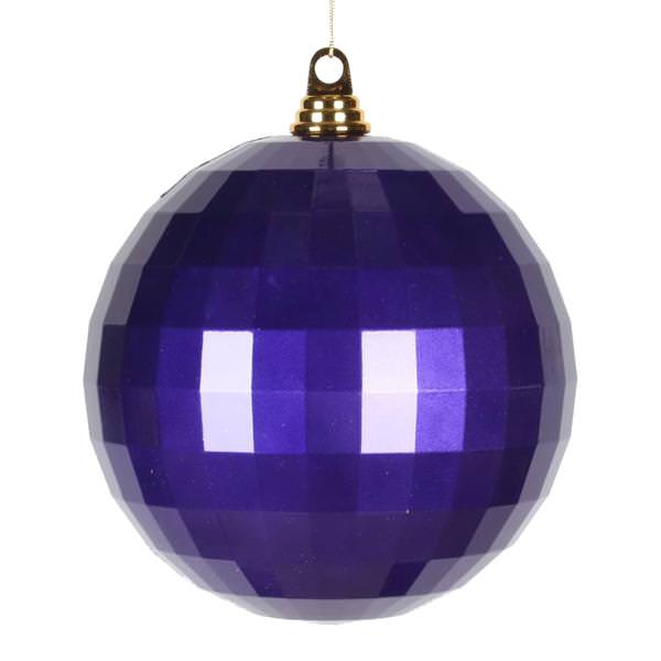 7.9" Purple Candy Mirror Ball Ornament