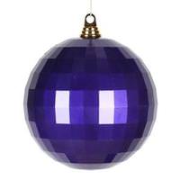 Vickerman 7.9" Purple Candy Mirror Ball Ornament