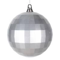 Vickerman 7.9" Silver Candy Mirror Ball Ornament