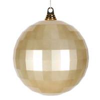 Vickerman 7.9" Champagne Candy Mirror Ball Ornament