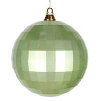 Vickerman 7.9" Celadon Candy Mirror Ball Ornament