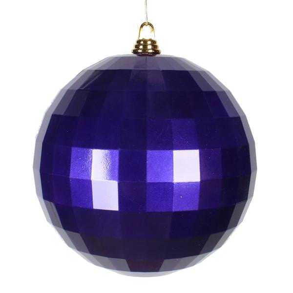 9.8" Purple Candy Mirror Ball Ornament