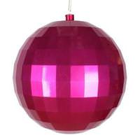 Vickerman 9.8" Cerise Candy Mirror Ball Ornament