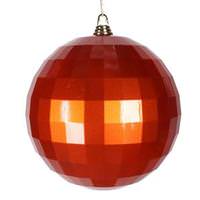 Vickerman 9.8" Burnished Orange Candy Mirror Ball Ornament