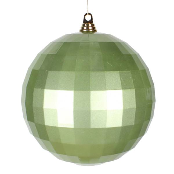 9.8" Celadon Candy Mirror Ball Ornament