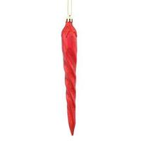 Vickerman 7.7" Red Candy Glitter Icicle Ornament (8 pack)