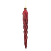 Red Colored Christmas Tree Icicle Ornaments