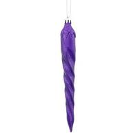 Purple Colored Christmas Tree Icicle Ornaments