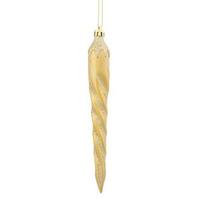 Gold Colored Christmas Tree Icicle Ornaments