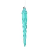 Vickerman 7.7" Teal Candy Glitter Icicle Ornament (8 pack)