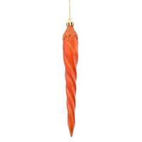 Orange Colored Christmas Tree Icicle Ornaments