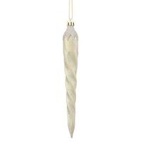 Cream Colored Christmas Tree Icicle Ornaments