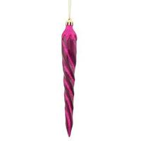 Vickerman 7.7" Eggplant Candy Glitter Icicle Ornament (8 pack)
