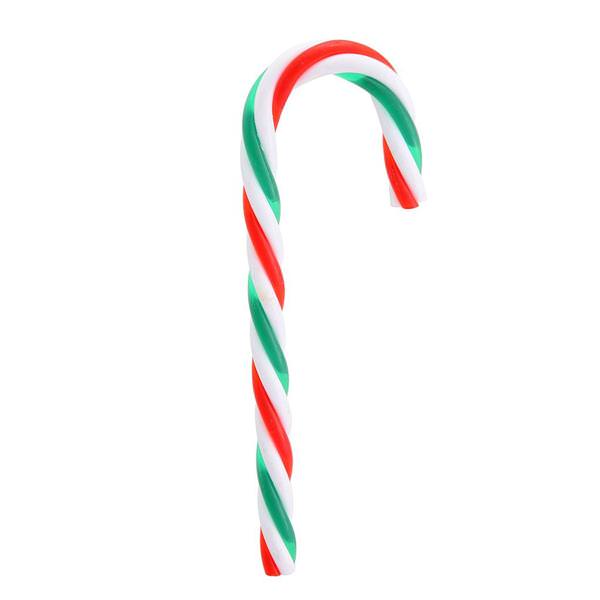 6" Red / White / Green Candy Cane Ornament (12 pack)