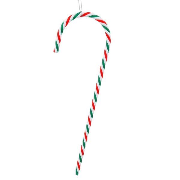 18" Red / White / Green Candy Cane Ornament (2 pack)