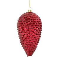 Vickerman 5" Burgundy Matte Glitter Pine Cone Ornament