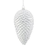 Vickerman 5" Silver Matte Glitter Pine Cone Ornament