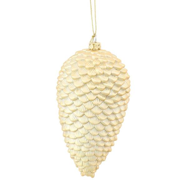 5" Gold Matte Glitter Pine Cone Ornament